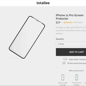 iPhone 11 Pro Screen Protector & Clear Case